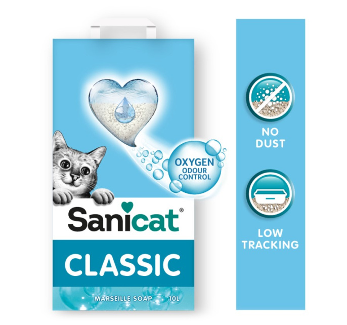Наполнитель минеральный Sanicat Classic Marseille soap (аромат марсельского мыла) (20 л)