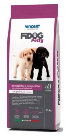 Сухой корм для щенков Vincent FiDOG Petty (курица) (20 кг)