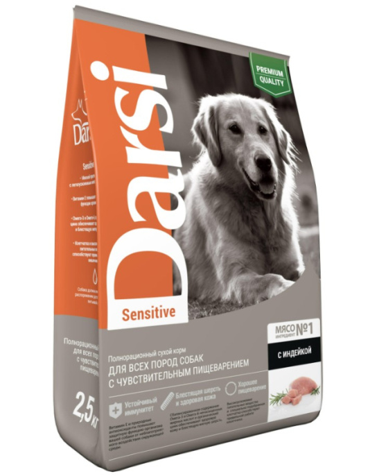 Сухой корм для собак Darsi Sensitive (индейка) (2,5 кг)