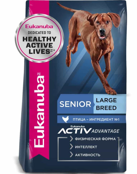Сухой корм для собак Eukanuba Senior 7+ Large (птица) (4 кг)
