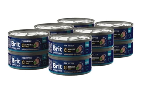 Консервы для котят Brit Premium by Nature (кролик) (100 гр)