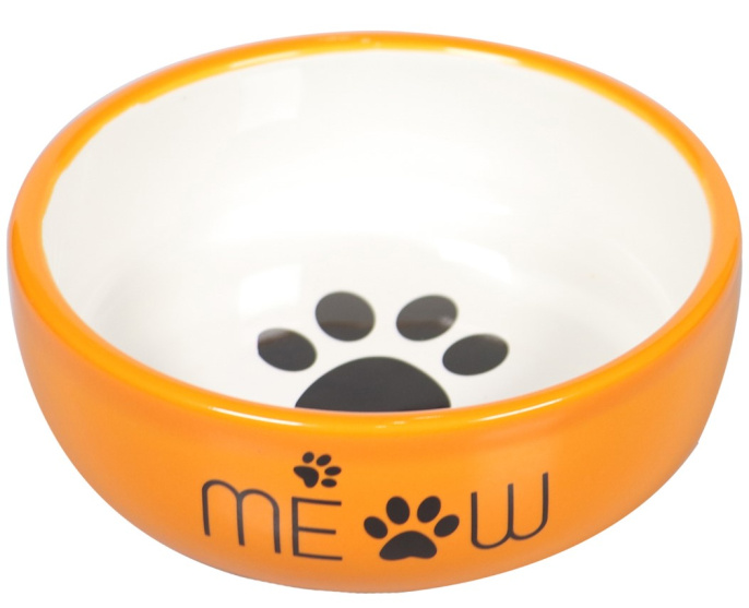 Миска для кошек Mr.Kranch керамическая MEOW 380 мл (Зеленая)