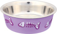 Миска металлическая для кошек TRIXIE Paw & Bone (0,25л/диам.12см)