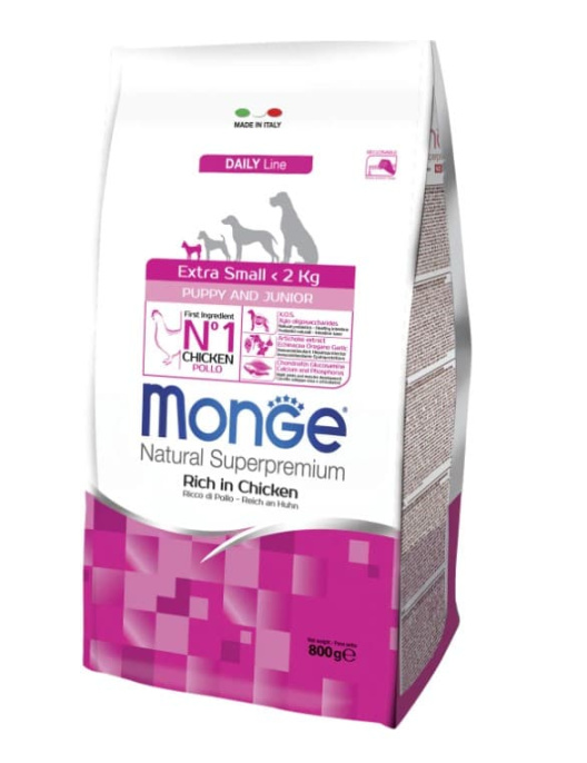 Сухой корм для щенков Monge Dog Extra Small Puppy (курица) (800 гр.)