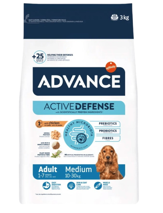 Сухой корм для собак средних пород Advance Dog Adult Medium (курица) (3 кг)