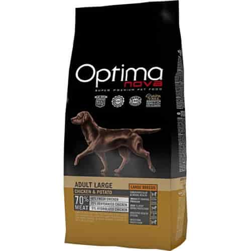 Сухой корм для собак крупных пород Optima Nova Adult Large (курица, картофель) (12 кг)