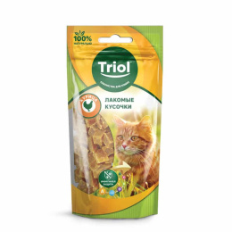 Лакомые кусочки из курицы для кошек TRIOL 