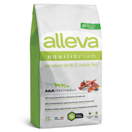 Alleva Equilibrium Sensitive с ягненком и океанической рыбой для взрослых собак мелких и средних пород