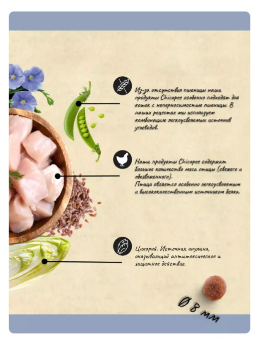 Сухой корм для кошек Chicopee CNL BEAUTY (лосось) (15 кг)