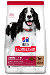 Сухой корм для собак Hill's Science Plan Adult Medium (ягненок)