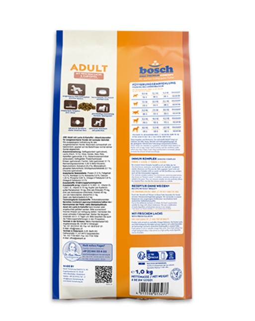 Сухой корм для собак Bosch Adult (лосось с картофелем) (1 кг)
