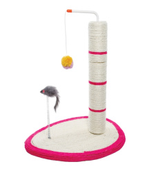 Triol Когтеточка из сизаля "Столбик №205" с мышкой на пружине и шариком