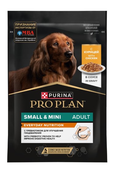 Влажный корм для собак Pro Plan EveryDay Nutrition Small & Mini Adult в соусе (курица) (85 гр)