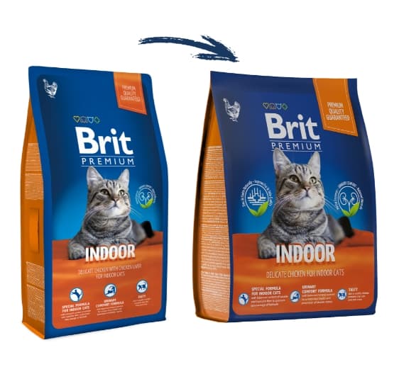 Сухой корм для кошек Brit Premium Cat Adult Indoor (курица) (400 гр.)