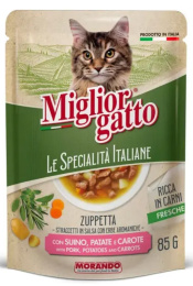 Влажный корм для кошек Miglior Gatto Le Specialità Italiane Adult Cat (свинина, картофель, морко