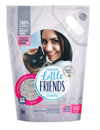 Наполнитель растительный Little Friends Tofu Carbon (с углем)