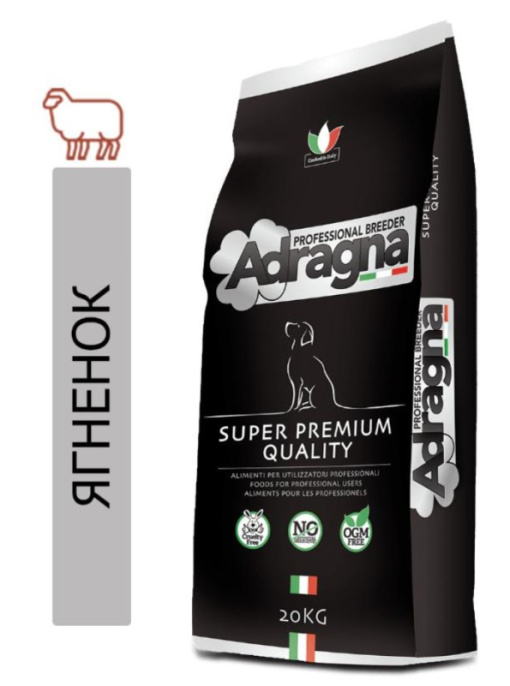 Сухой корм для собак средних и крупных пород Adragna Breeder Superpremium Adult Medium/Maxi (ягненок (20 кг)