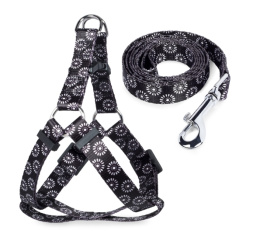 Комплект шлейка и поводок для собак "Графит" Triol
