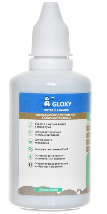 Кондиционер для очистки аквариумной воды Gloxy Water Cleanator (50 мл на 500 л)