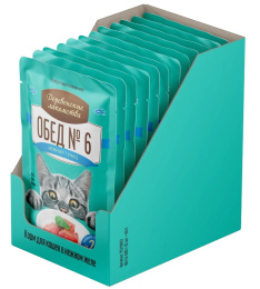 Влажный корм для кошек "Деревенские лакомства" Рыбный обед № 6 из тунца