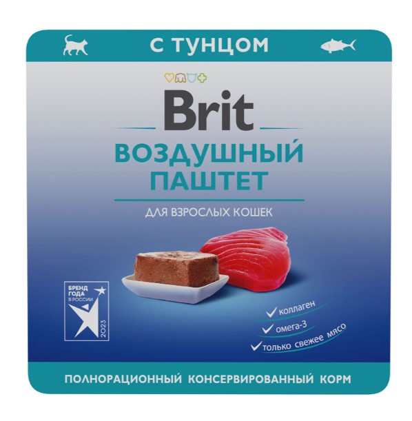 Brit Premium Воздушный паштет для взрослых кошек Adult (тунец) (100 гр.)