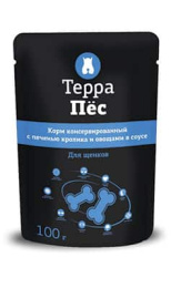 Терра Пёс для щенков (печень кролика и овощи) в соусе (24 шт)
