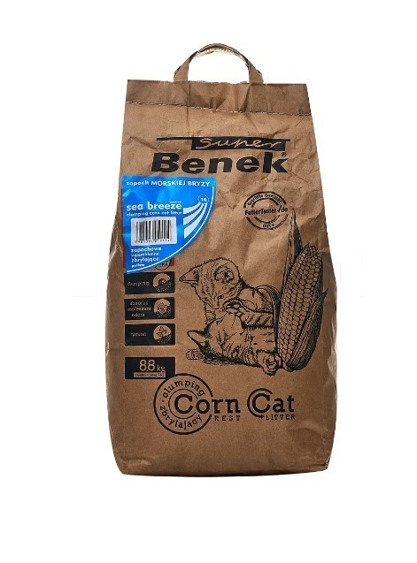 Кукурузный наполнитель Super Benek Corn Cat Морской бриз (7 л)