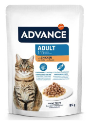Влажный корм для кошек Advance Adult Cat кусочки в соусе (курица)
