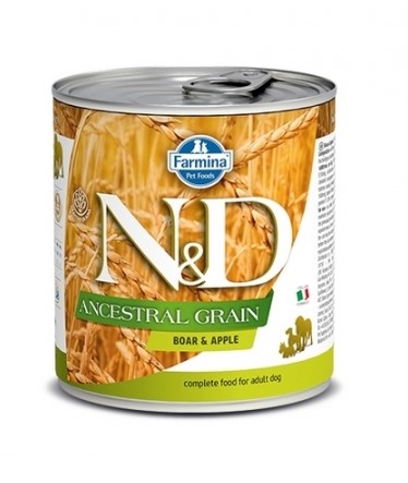Консервы для собак Farmina N&D Dog Mini Ancestral Grain Boar & Apple (кабан, яблоко) (140 гр.)