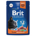Влажный корм для кошек Brit Premium with Salmon for Sterilized (лосось) (85 гр.)