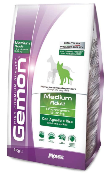 Сухой корм для собак Gemon Dog Medium Adult (ягненок, рис) (3 кг)