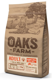 Сухой корм для собак OAK'S FARM Grain Free Adult All Breed Dogs (лосось, криль)