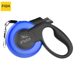 Поводок-рулетка для собак Fida Mars (лента), синяя