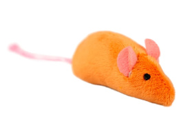 Игрушка для кошек Mr.Kranch Кукурузка и Мышка плюшевая с кошачьей мятой и перышками желтая