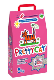 Наполнитель PrettyCat комкующийся бентонитовый Euro Mix (алоэ вера)