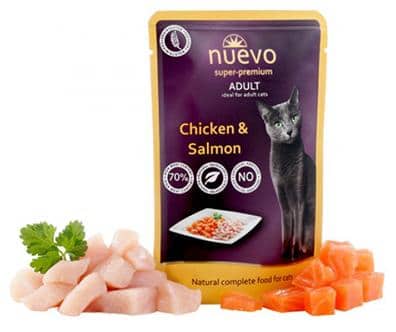 Влажный корм для кошек NUEVO Adult Chicken & Salmon (курица и лосось) 85 гр (95207)