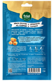 Лакомства Triol, Мини-роллы для кошек с начинкой из курицы с тунцом, SNACK BAR