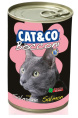 Влажный корм для кошек Adragna Cat&Co (кусочки лосося в соусе) (405 гр.)