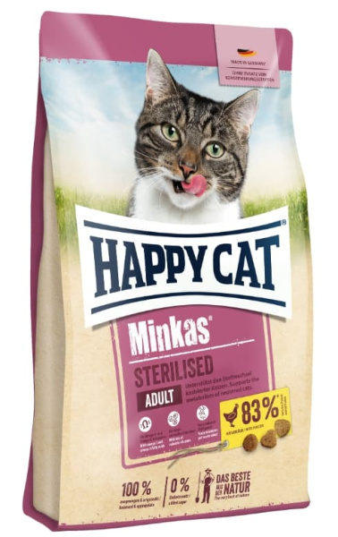 Сухой корм для кошек Happy Cat Minkas Sterilised (птица) (1,5 кг)