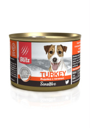 Паштет для собак Blitz Sensitive Dog Pate (индейка, печень)