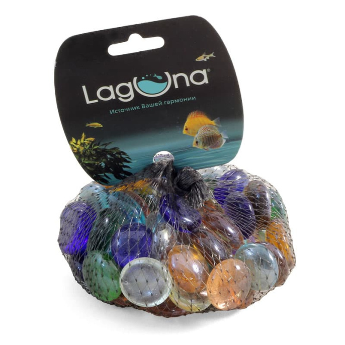 Грунт для аквариума стеклянный "Пуговки" 300 г 25-27 мм (73904012)