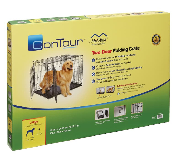 Клетка для собак MidWest Contour 2 двери (63х46х49h см)