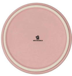 Миска Mr.Kranch Bamboo керамическая розовая на бамбуковой подставке