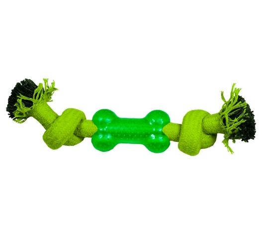 Triol Игрушка для собак "Веревка-канат, 2 узла и кость"