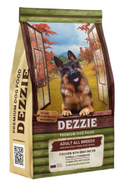 Сухой корм для собак DEZZIE Adult Dog All Breeds (курица, говядина)