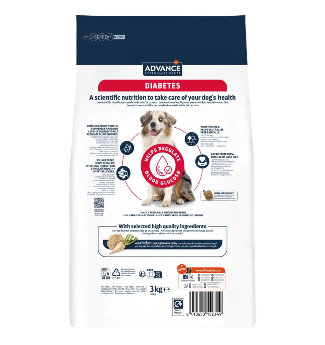 Сухой корм для собак Advance Veterinary Diets Diabetes (3 кг)