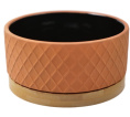 Миска Mr.Kranch Bamboo керамическая коричневая на бамбуковой подставке (530 мл.)