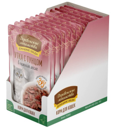 Влажный корм для кошек Деревенские лакомства Утка с тунцом в нежном желе