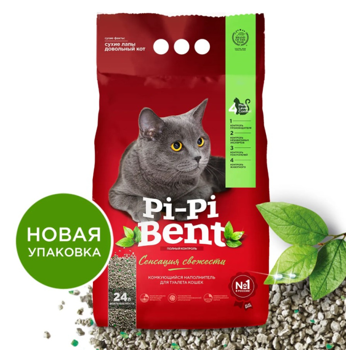 Наполнитель Pi-Pi-Bent Сенсация свежести (5 кг (12л))