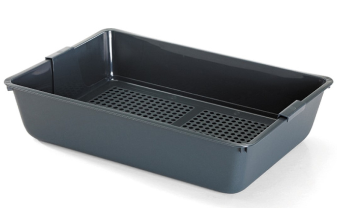 Туалет для кошек с решеткой SAVIC TRAY 42 (41,5х29,5х10 см, темно-серый)